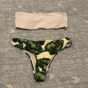 Strapless bikini set